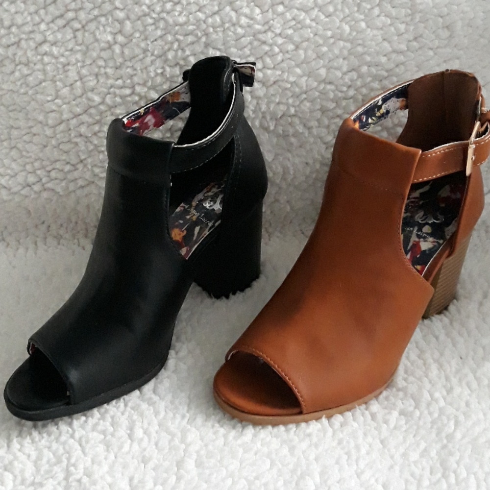 Two pair chunky heels